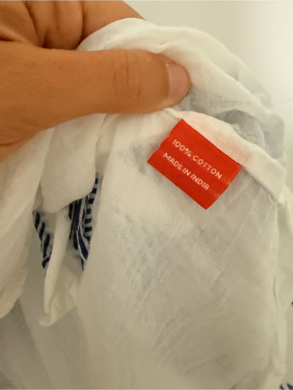 Oliphant Blue And White Roll Sleeve Dress — image 7 of 8